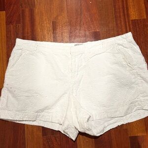 GAP White Eyelet Shorts - Embroidered Cotton